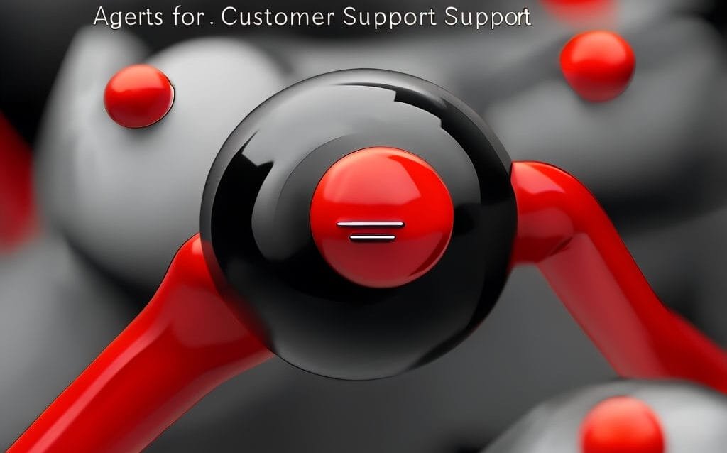 simplistic-abstract-image-about-autonomous-ai-agents-for-customer-support-shiny-red-black-gray-colo Autonomous AI Agents for Customer Support